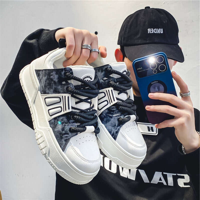 Men Ddmysports S Fall New Niche Panda Board Small White Hundred Sports Leisure Thick Bottom Heightening Bread Tide Shoes Outdoor Shoes mall ports hoes