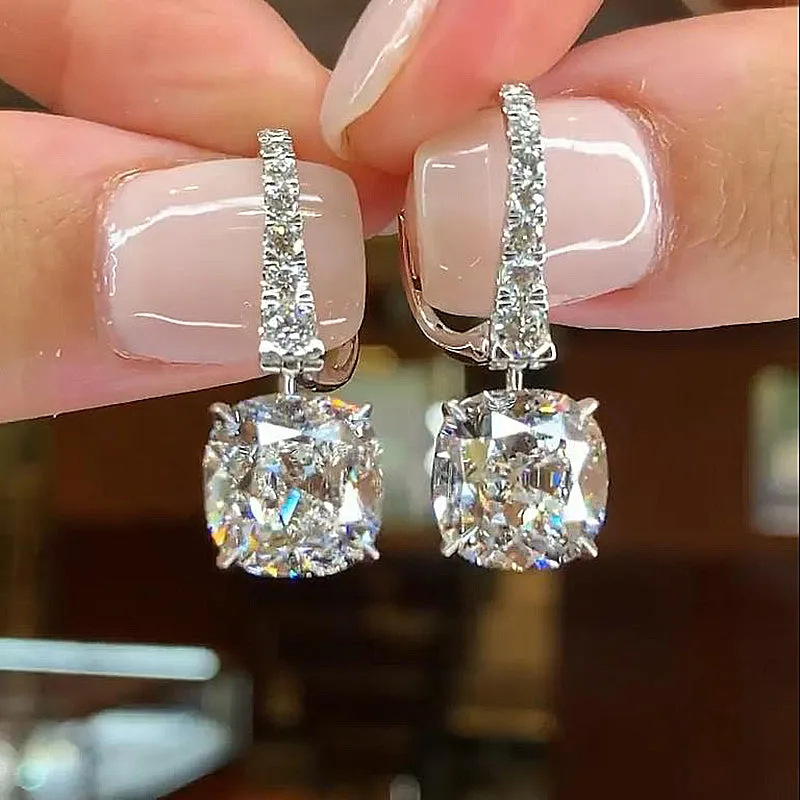 Earrings: 2024 Dangle Sterg Sier Jewelry w/ 5A Cubic Zirconia Stones 4