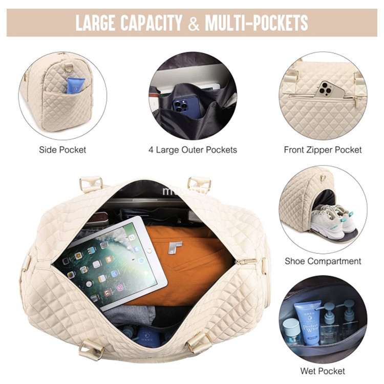 New high quality stock New 2-piece travel bag duffel bag Fitness bag with toiletries bag with shoes layer fashion shoulder bag