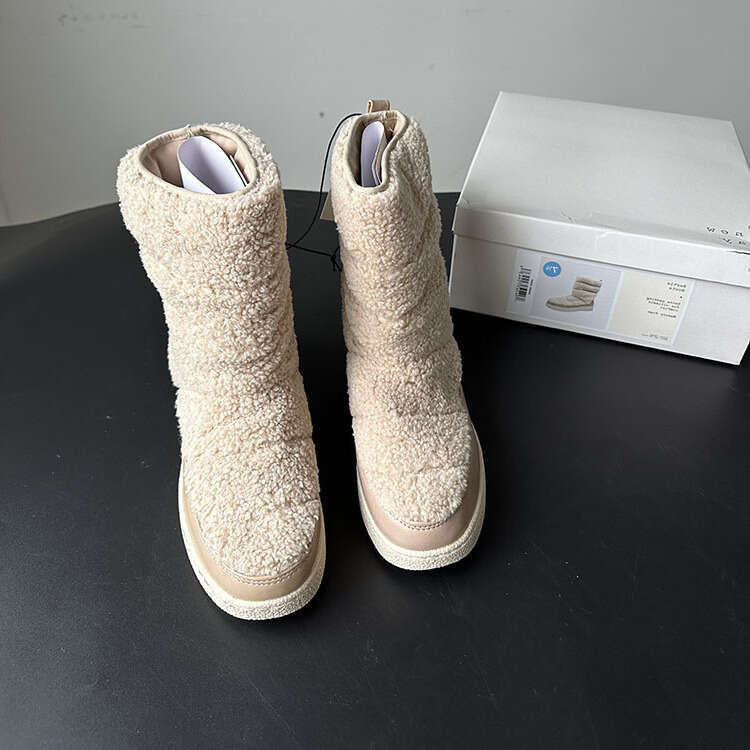Women Ddmysports S Thick And Warm Winter Flat Cotton Boots With Added Fleece Outdoor Shoes hoes