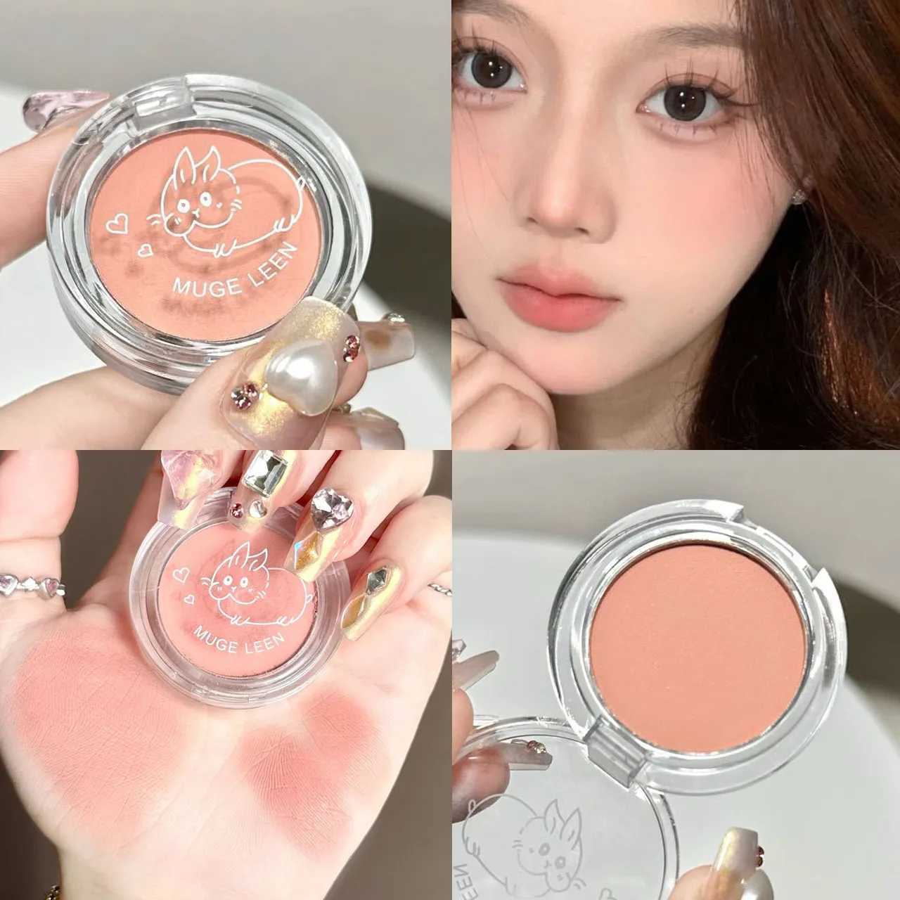 Face Blusher Matte Natural Cheek Tint Brighten Face Waterproof Face Contouring Cosmetics Blush Powder Soft Female Makeup 1pcsXJ241111