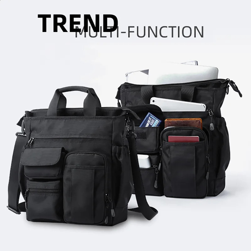 Oxford Men Briefcases Multifunctional Mens Handbag Fashion Sling Bag for Man Korean Style Female Shoulder Bags 240731
