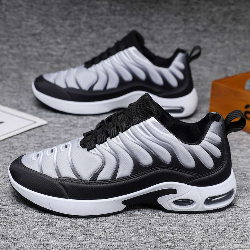 Men's New Design Sneakers Fly-woven Breathable Running Lightweight Fashionable Versatile Athleisue Shoes Grey Free shipping size