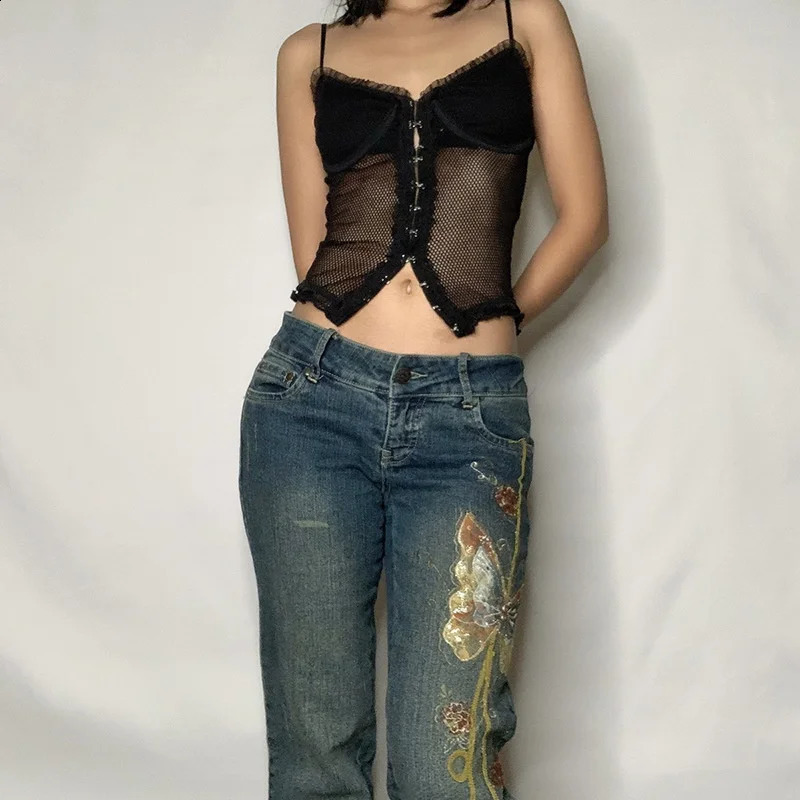 Sifreyr Baggy Jeans Won Autumn Low Waist Denim Flare Pants Harajuku Streetwear Vintage Y2k Fairy Grunge Jeans 240806