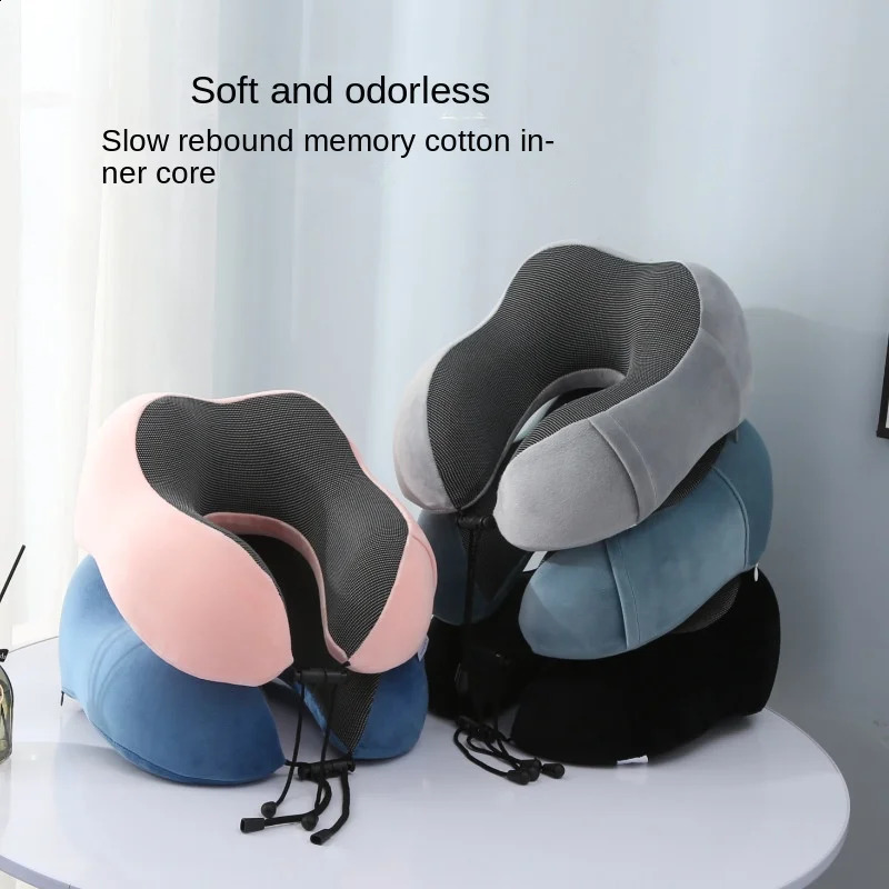 U Travel Memory Cotton Pillow Neck Motor And Aeroplanes Nap Magnetic Fabric Ushaped 240730