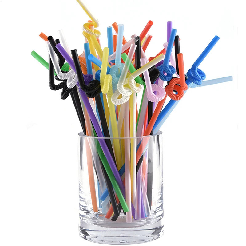 100300 pieces of multi colored Kunsts tof Straws for wedding party supplies beverages kitchen cocktails Pajitas plastic 240730