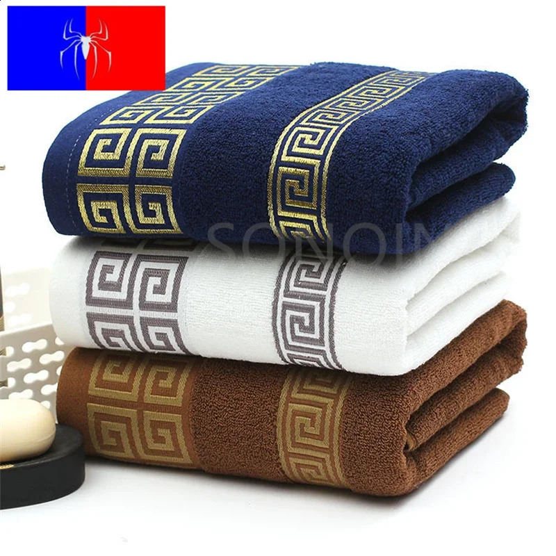 Thickened Cotton Bath Towel Increases Water Absorption Adult Solid Color Golden Silk Soft Affinity Face 240730