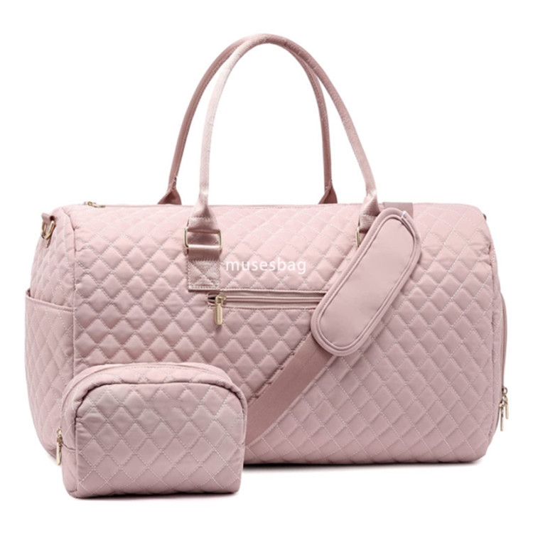 New high quality stock New 2-piece travel bag duffel bag Fitness bag with toiletries bag with shoes layer fashion shoulder bag