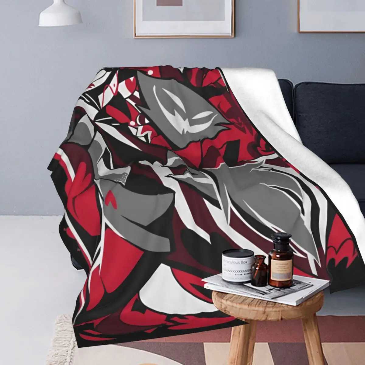 Helluva Boss Cartoon Blanket Velvet Print Breathable Ultra-Soft Throw Blanket for Bedding Office Quilt Y240730
