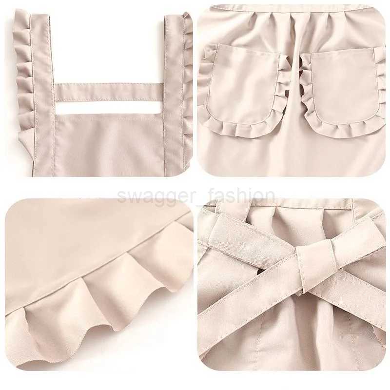 1Pcs Cute Korean Style Apron Female Nail Shop Kitchen Coffee Overalls Home Cooking Cleaning Sleeveless ApronXJ240731