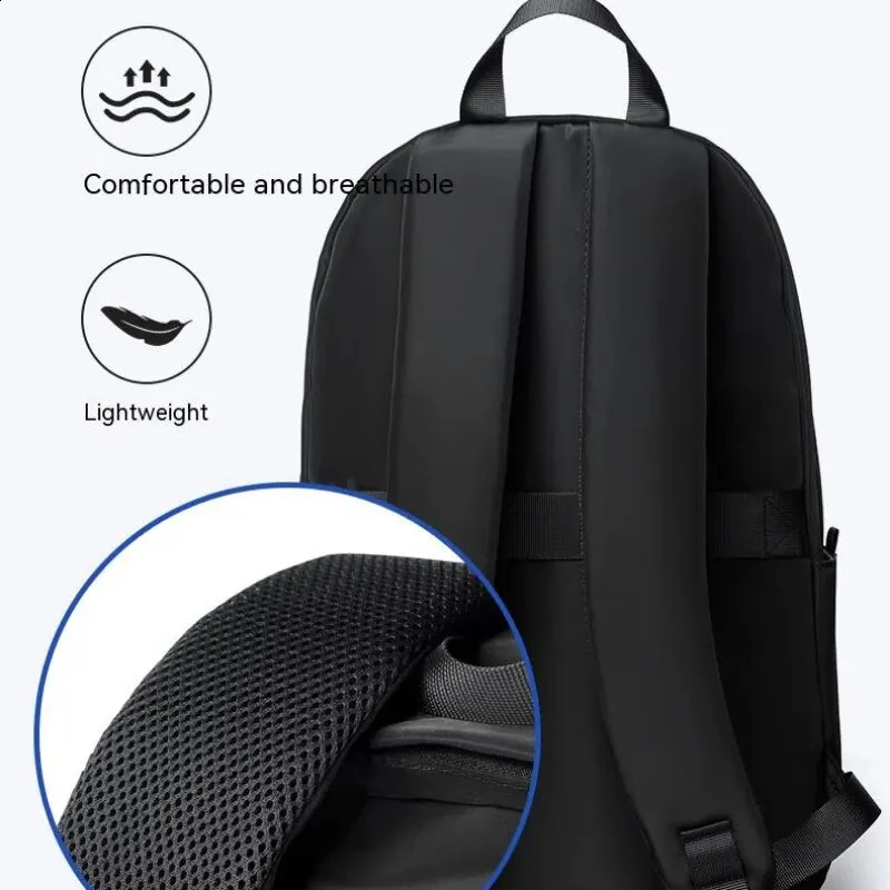 MenWaterproof 156 Laptop Backpack High Capacity Student Bag Waist Travel Mens 240730Zl