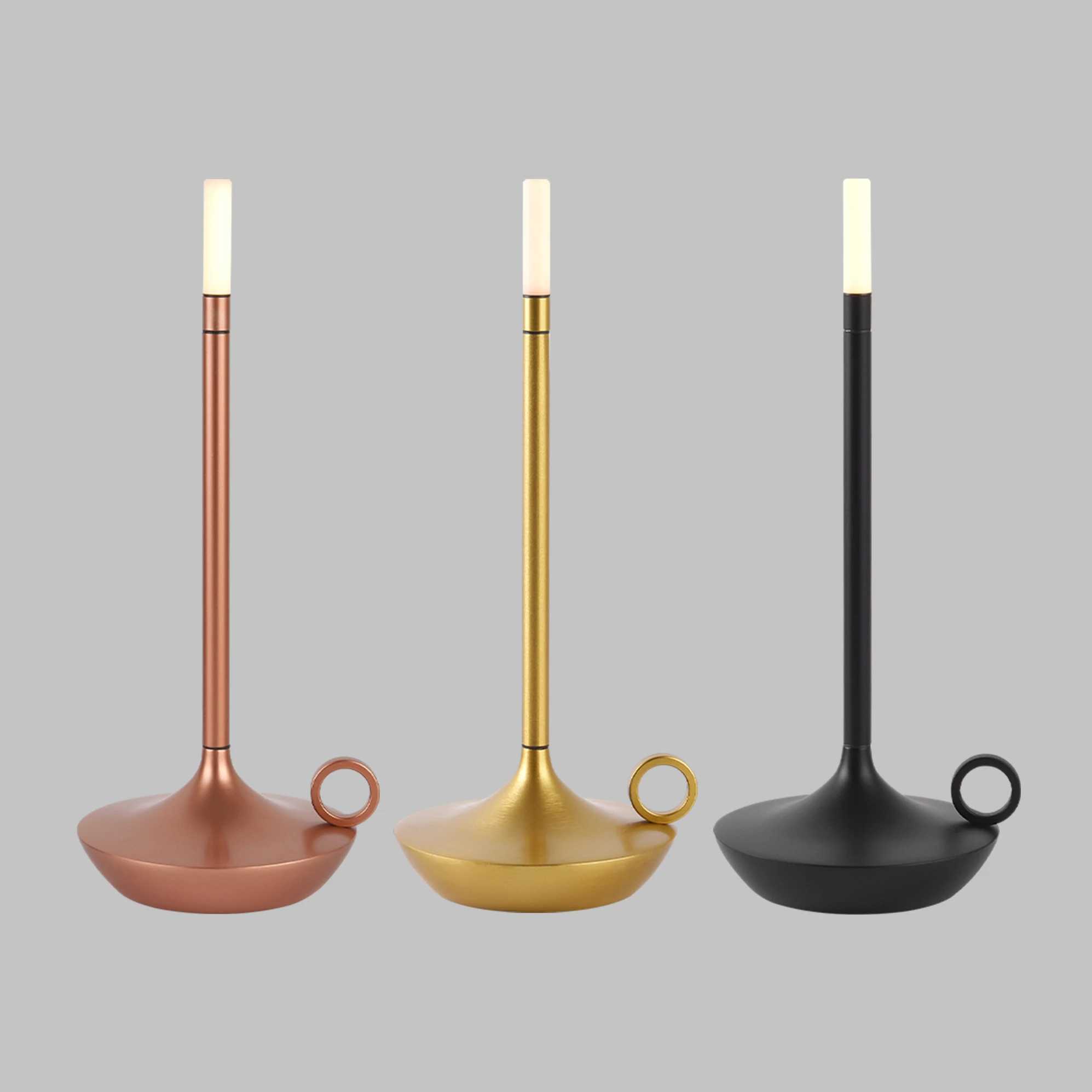LED Aladdin candlelight camper table lamp rechargeable camper waterproof warm light candle lamp dinner atmosphere table lamp B240904