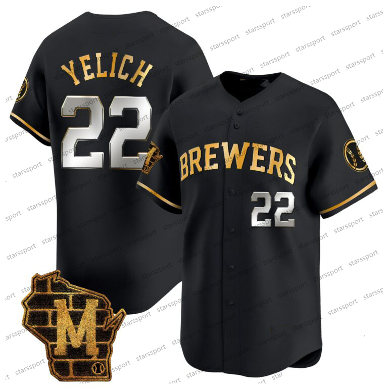 Milwaukee Christian Yelich Brewer Baseball Jersey Jackson Chourio Adames Hoby Milner William Contreras Brice Perkins Mitchell Frelick Turang Monasteri