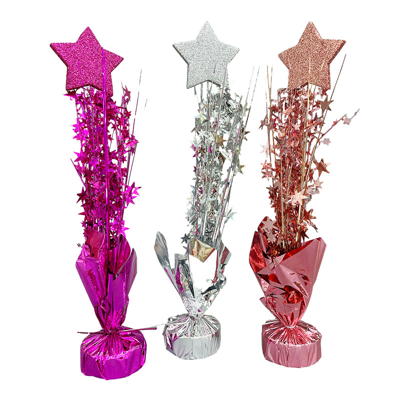 Large 5-star Table Floating Balloon Crafts Table Floating Decoration Balloon Stands Load-bearing Hanging Pieces Party Five pieces per piece