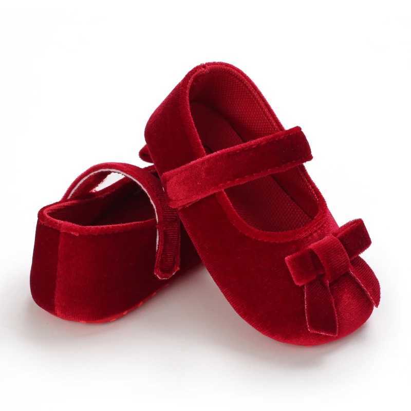 Prewalker Newborn Baby Plush Bow Solid Color Soft Comfort 0-18 Months Baby Casual Shoes Toddlers X250220