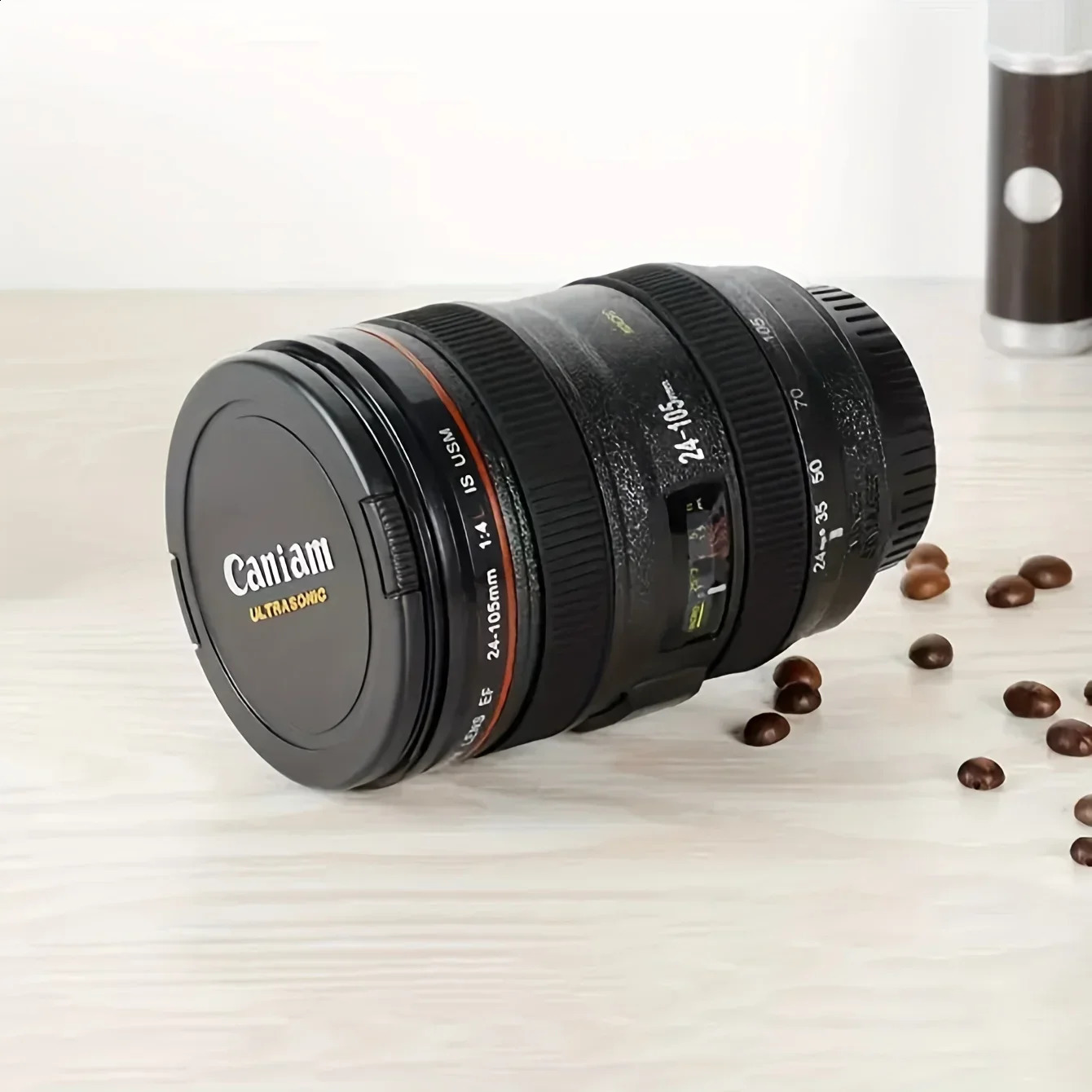 1pc Creative DSLR Camera Shape Tea Milk Coffee Mug Cups Leak-proof Heat-resistant Mugs With Lid Funny Camera Lens Cup Gifts 240730