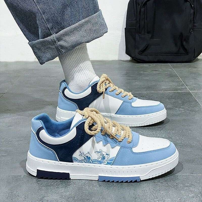 S Spring Ddmysports New Breathable White Men Versatile Thick Soled Sports And Leisure Board Trendy Shoes Outdoor pring oled ports hoes