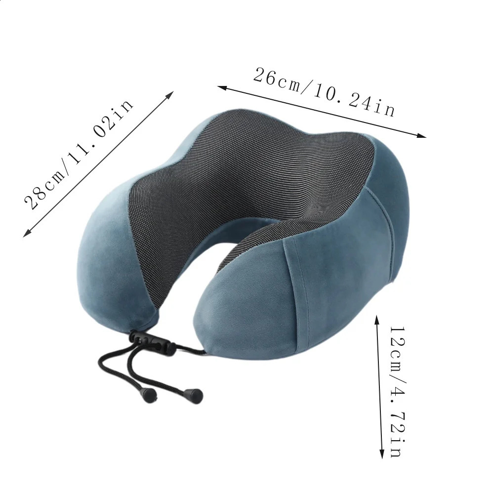U Travel Memory Cotton Pillow Neck Motor And Aeroplanes Nap Magnetic Fabric Ushaped 240730