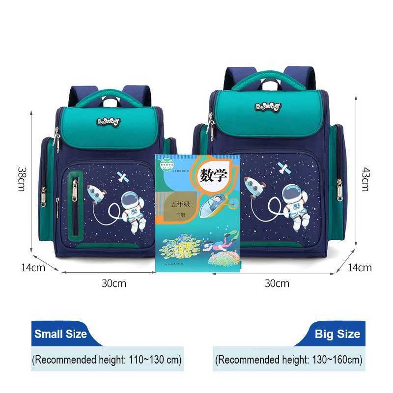 New Boys Orthopedic School Bags Child Astronaut Printing Backpacks Primary Student Girls Childrens Schoolbag Waterproof KidCL240730
