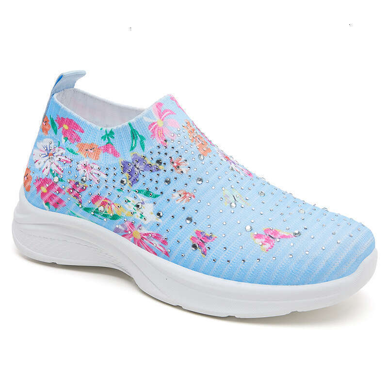 Summer Versatile Women's Shoes Soft Sole Colorful Printing Breathable Comfortable Suitable Fashion Walking shoes Triple White Free shipping size