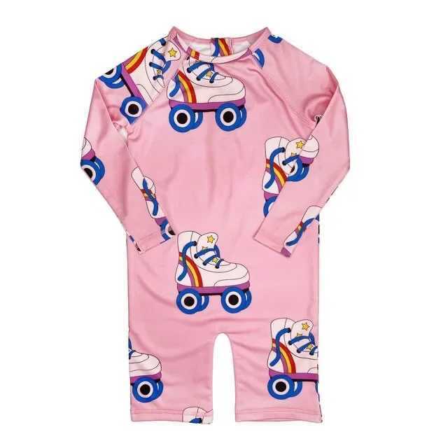 One-Pieces Clearance Kids Swimsuit Girls Boys Summer New Short Sleeve One Pieces Baby Swimwear Childrens Beachwear Clothings TeenagerL24731