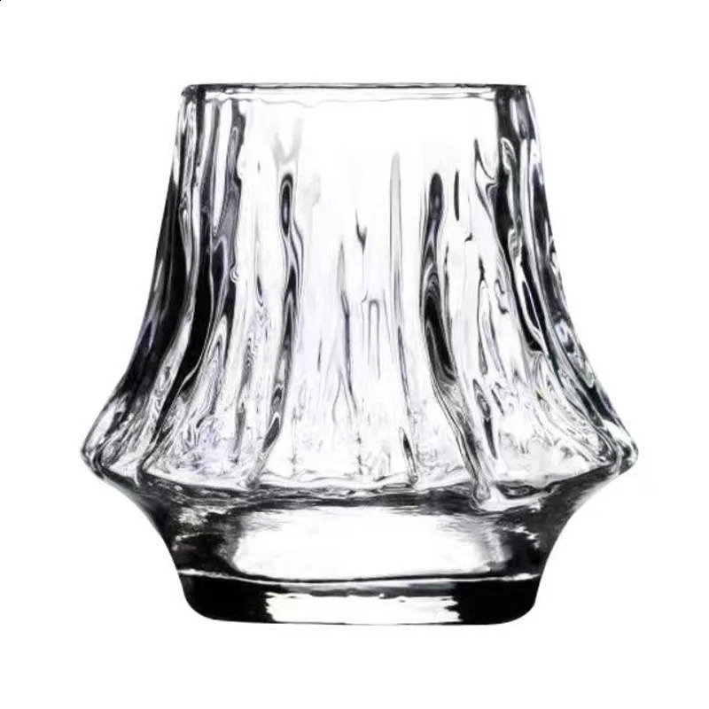 Flame Mount Fuji coffee cup glass little red book dirty coffee cup latte American high-value volcano cup 240730