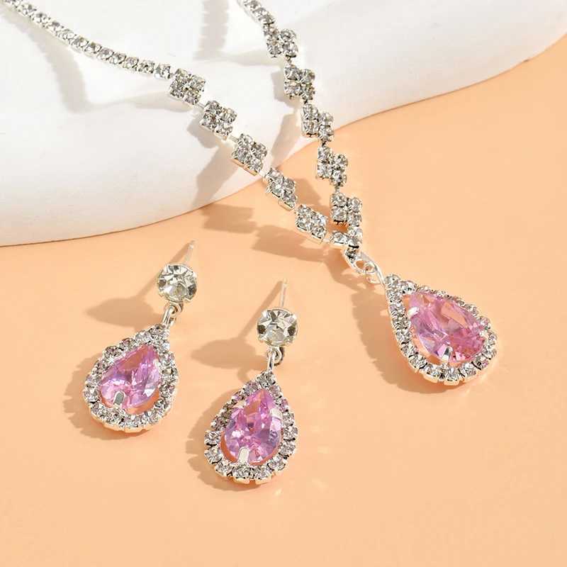 2024 Womens Necklace and Bracelet Set Diamond Zircon Wedding Dress Wedding Accessories W240731