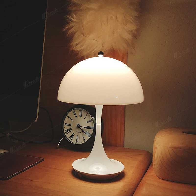 Rechargable USB Mushroom Desk Lamps Touch 3color Dimming Nordic For Bedside Hotle Decoration Bedroom Atmosphere Led Desk LampsKL240731