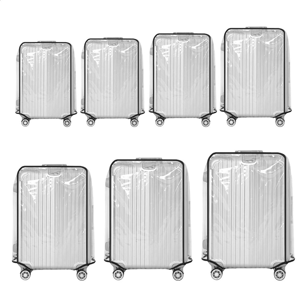 1830 inch transparent luggage cover protector travel waterproof pull rod 240730