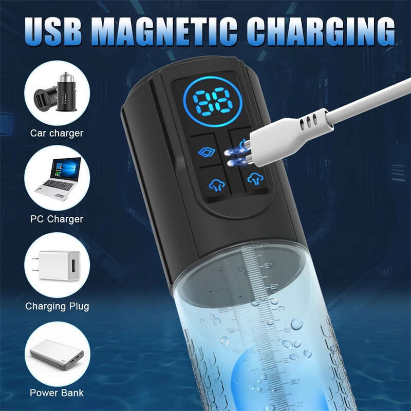 IPX7 Waterproof Electric Penis Pump Sex Toy for Men Masturbator Adult Male Penis Enlargement Vacuum Pump Penile Enhancer Exerci