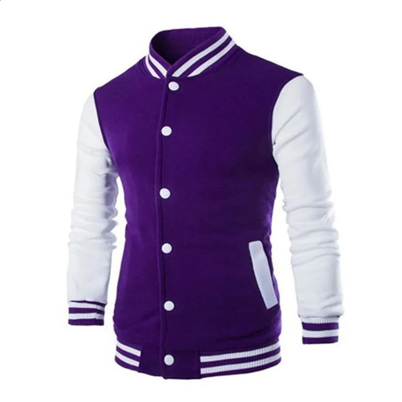 Mens Jacket Baseball Suit Four Seasons Fashion Coats University Varsity Splicing Couple Casual Korean Clothes 240816