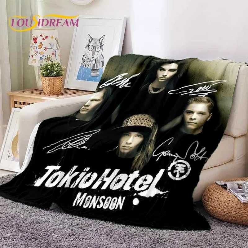 3D Rock Band Tokio Hotel Bill Kaulitz Soft Flannel BlanketsThrow Blanket Comfortable Blanket for Picnic Beds Sofa Home Bedroom Y240730
