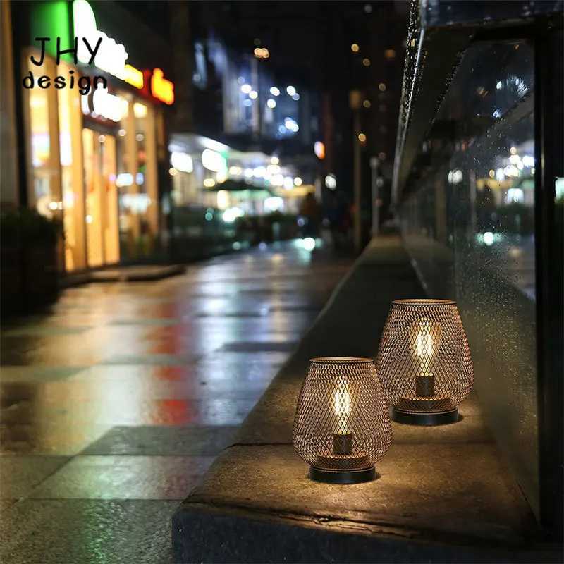 Metal Cage Table Lamp LED Lantern Battery Powered Cordless Wireless Accent Lamps Light for Weddings Events Indoors Outdoors B240904