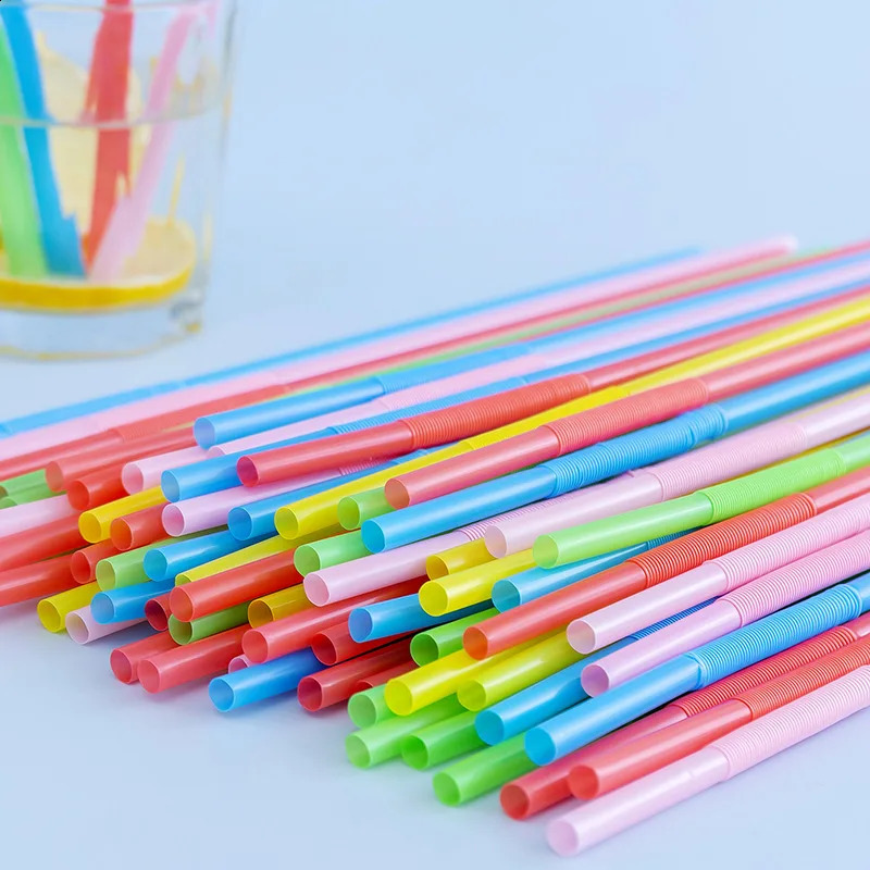 100300 pieces of multi colored Kunsts tof Straws for wedding party supplies beverages kitchen cocktails Pajitas plastic 240730