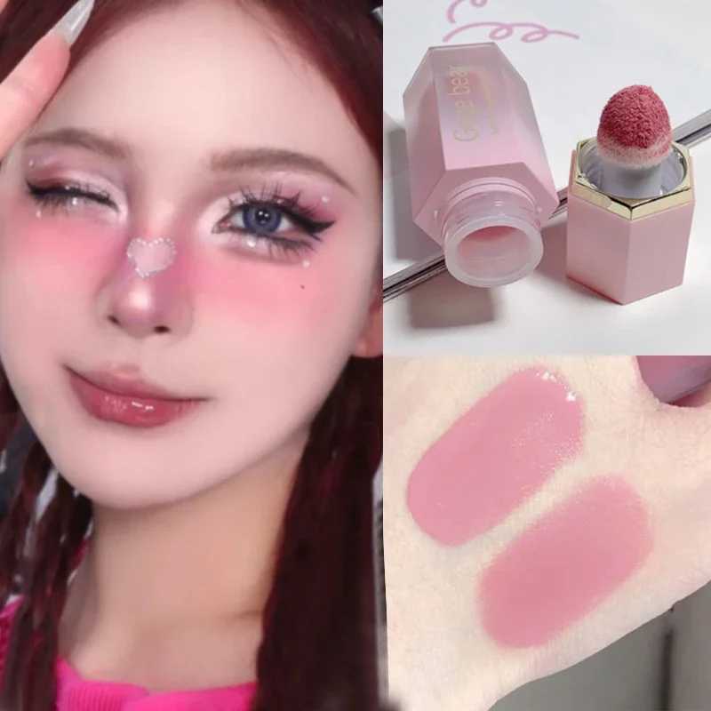 Waterproof Liquid Cheek Blush Facial Nourishing Blusher Gel Cream Multi-purpose Eye Shadow Lip Gloss Makeup Blush Stick CosmeticXJ241111