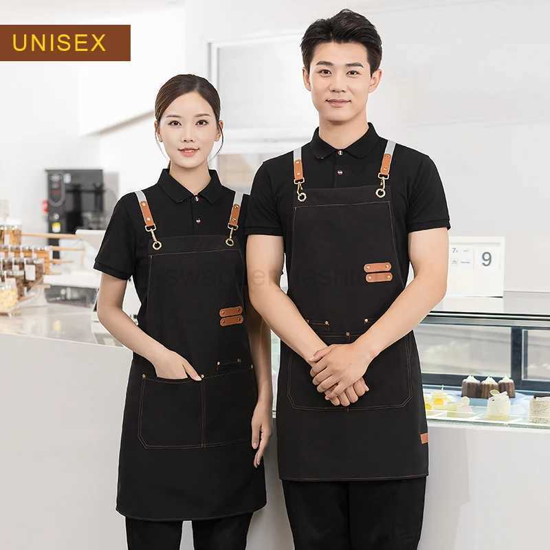 Professional Kitchen Apron For Men Women Restaurant Waiters Bbq Chefs Mandiles Waterproof Canvas Barber Nails Salon PinaforeXJ240731