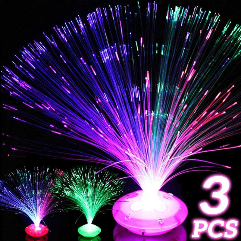 LED Fiber Optic Light Colorful Flashing Night Lights Lanterns Firework Lamps Starry Sky Lamp Christmas Wedding Party Home Decor 240730