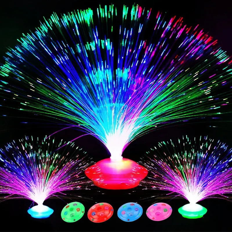 LED Fiber Optic Light Colorful Flashing Night Lights Lanterns Firework Lamps Starry Sky Lamp Christmas Wedding Party Home Decor 240730