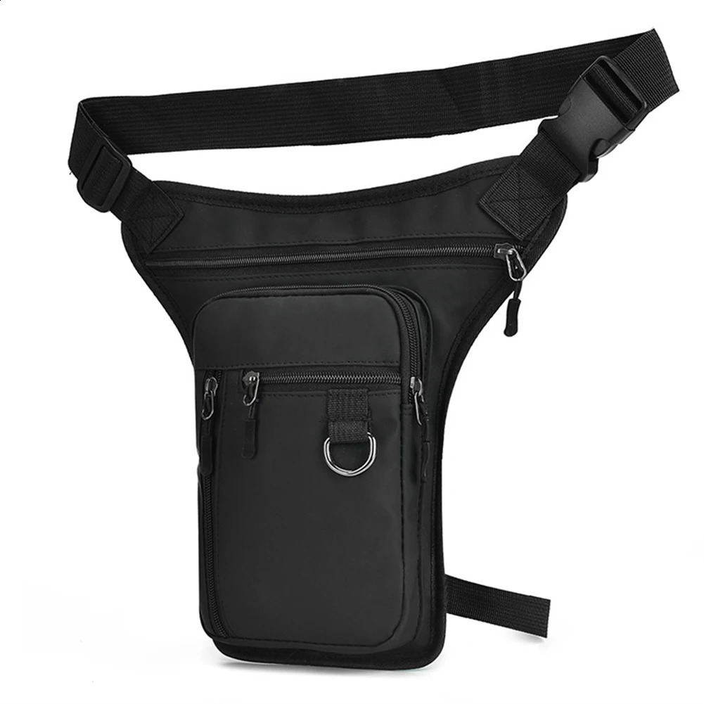 Men Drop Leg Bag Waist Waterproof Fanny Pack Phone Purse Motorcycle Riding Shoulder Cross Body Thigh Hip Belt Bags 240730