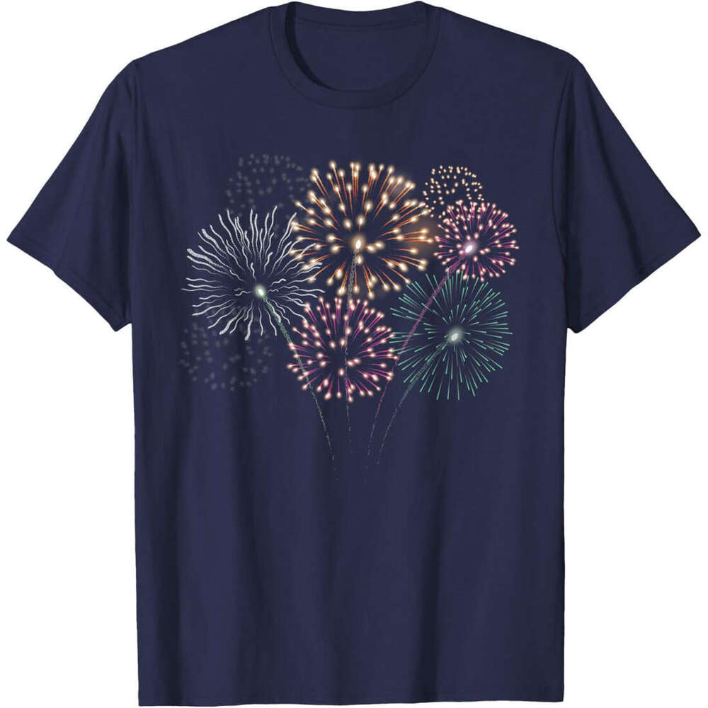 T shirt Mens 4th Of July Grand Finale Firework Show Tshirt Red White Blue T-Shirt shirts tshirt graphic tee Casual tops summer clothes Short sleeve Fr