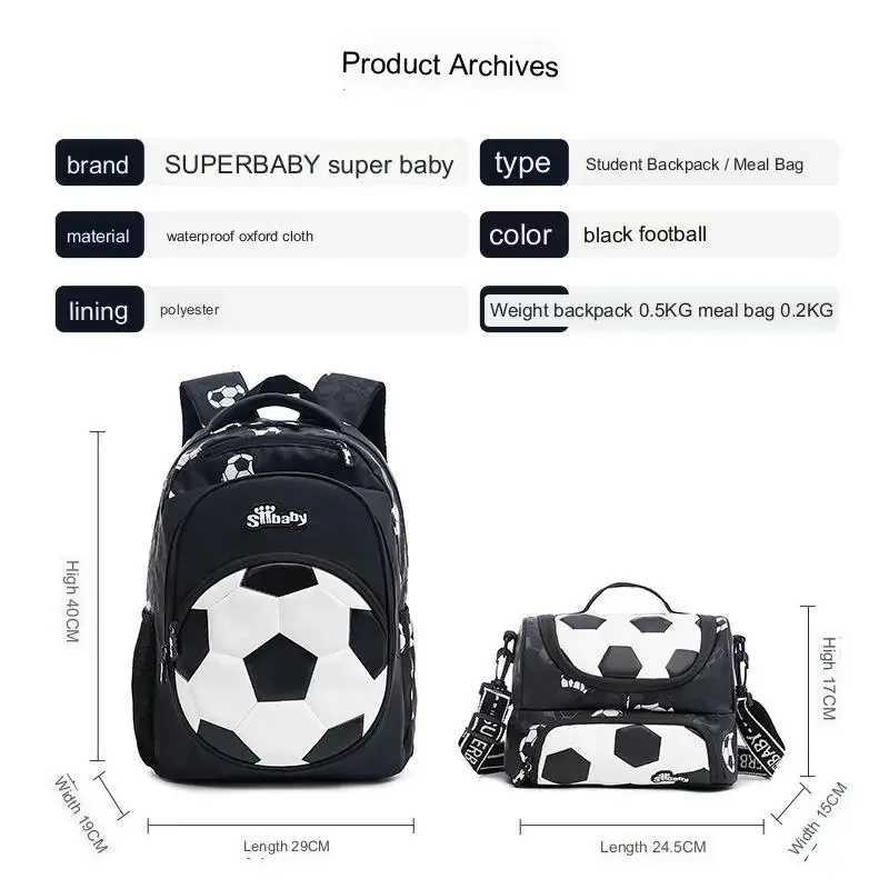 Lightweight Football Backpack For Children Schoolbag Anime Backpack School Bags For Teenage Boy Mochila escolar infantil meninoCL240730