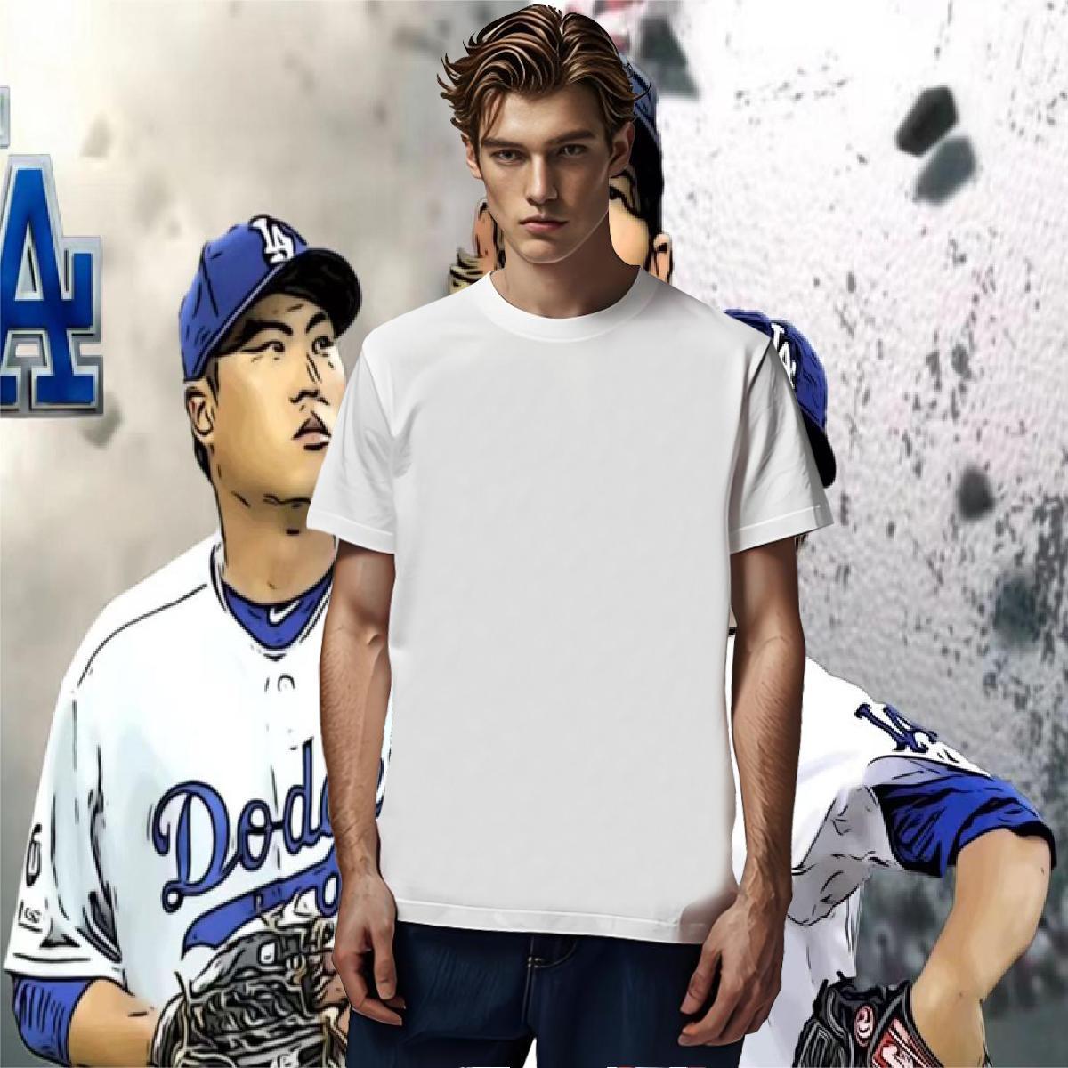 Fashion New blood Men Tshirts 230g 100% Cotton Men T Shirts Cartoon Printing L-4XL Anime Printing Street Breathable Soft Popular Clothings
