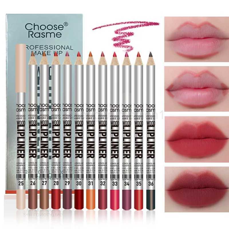 12pc Matte Lip Liners Set 12 Assorted Colors Gift Set Long-Lasting Non-SmudgingXJ240731