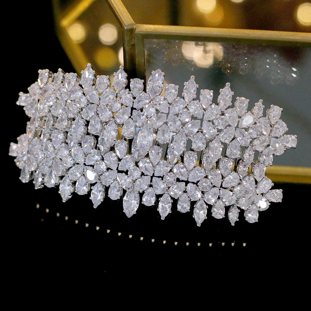 ASNORA Fashion Wedding Hair Accessories Side Comb Bridal Jewelry Holiday Gift 240723