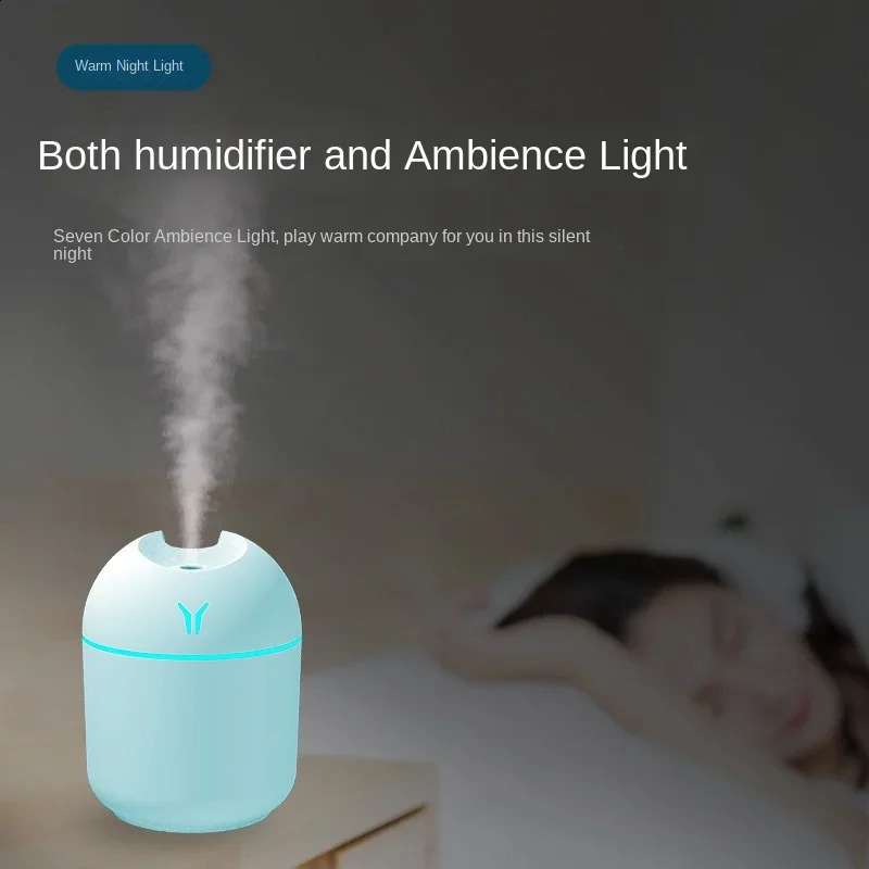 250ML Humidifier Mini Aromatherapy Humidifiers Diffusers For Home Romantic Light USB Essential Oil Diffuser Car Purifier Air 240731