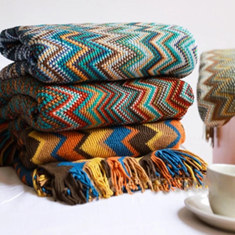 FOGOMOVE designer Blanket Geometry Aztec Ba Blankets Ethnic Sofa Cover Slipcover Decor Throw Wall Hanging Tapestry Rug Cobertor