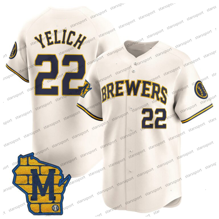 Milwaukee Christian Yelich Brewer Baseball Jersey Jackson Chourio Adames Hoby Milner William Contreras Brice Perkins Mitchell Frelick Turang Monasteri