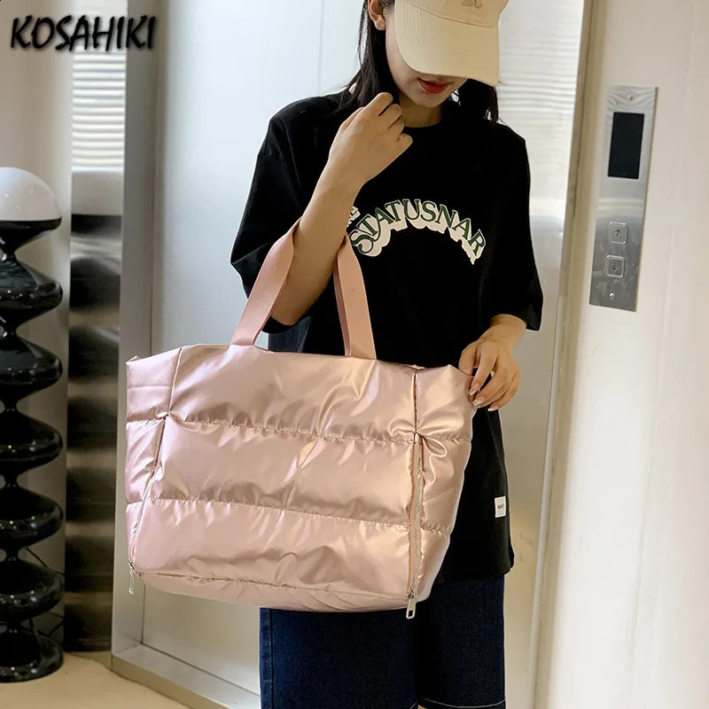 Women Casual Travel High-capacity Shoulder Underarm Bags Vintage Solid Simple Gym Bag Japanese All Match Handbags Y2k Aesthetic 240731