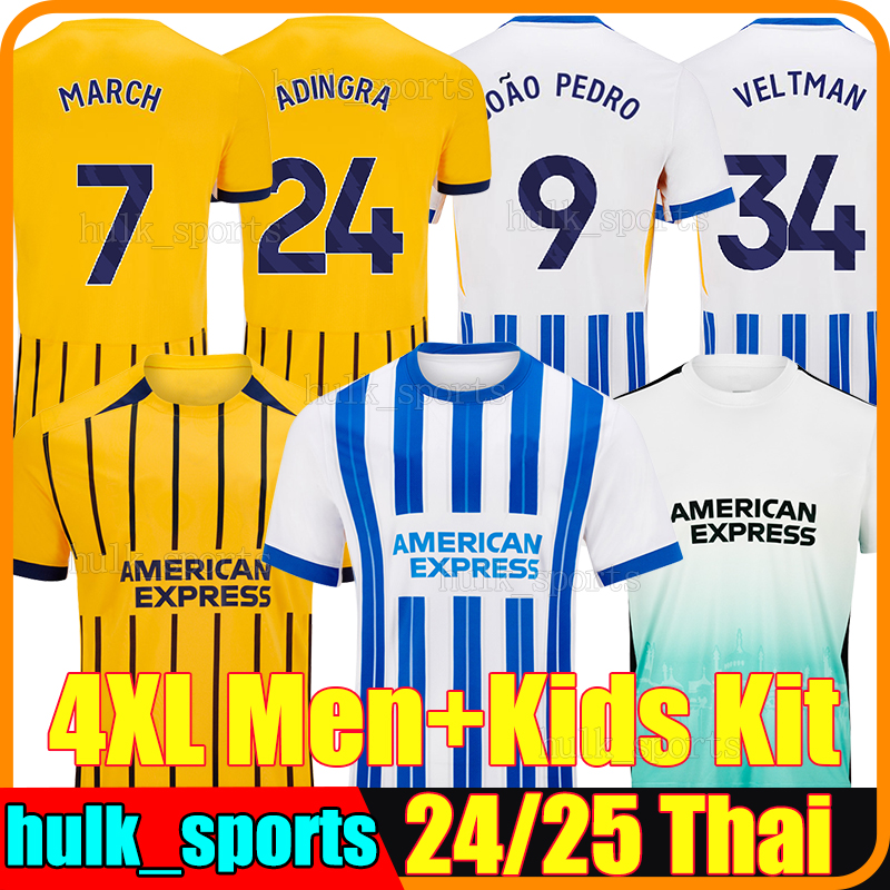 4XL 24/25 JOAO PEDRO soccer jerseys fans player version ANSU FATI MAUPAY ADINGRA FERGUSON GROSS BUONANOTTE HINSHELWOOD men kids Kits sets football shirts 2024 2025