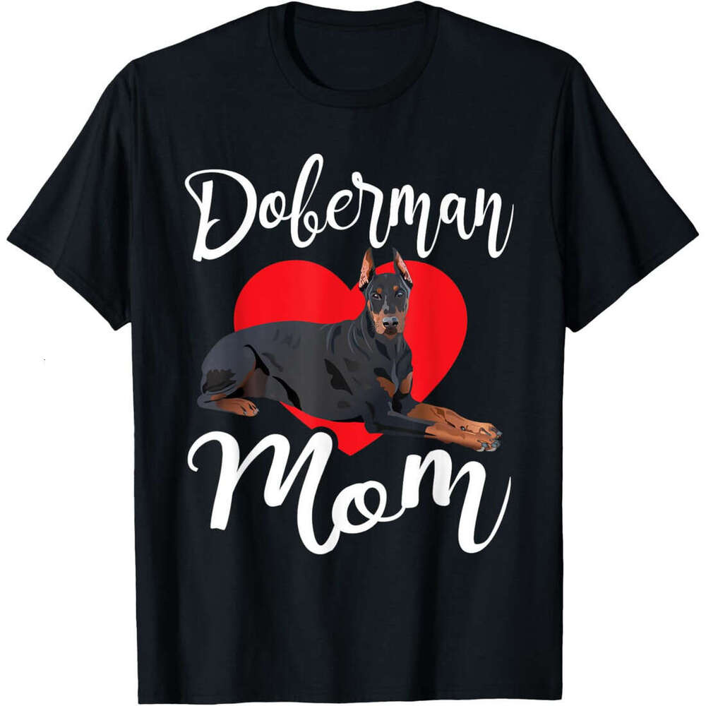 T shirt Mens Doberman Mom - Mothers Day Pet Canine Lover Dog Owner T-Shirt shirts tshirt graphic tee Casual tops summer clothes Short sleeve Free ship